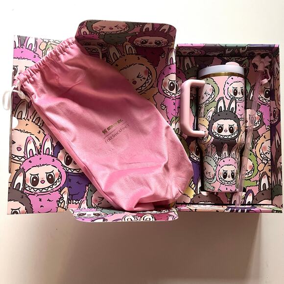 Labubu x LoveShackFancy x Stanley H2.0 Tumbler, Authentic Collectible, 40oz - Picture 2 of 9